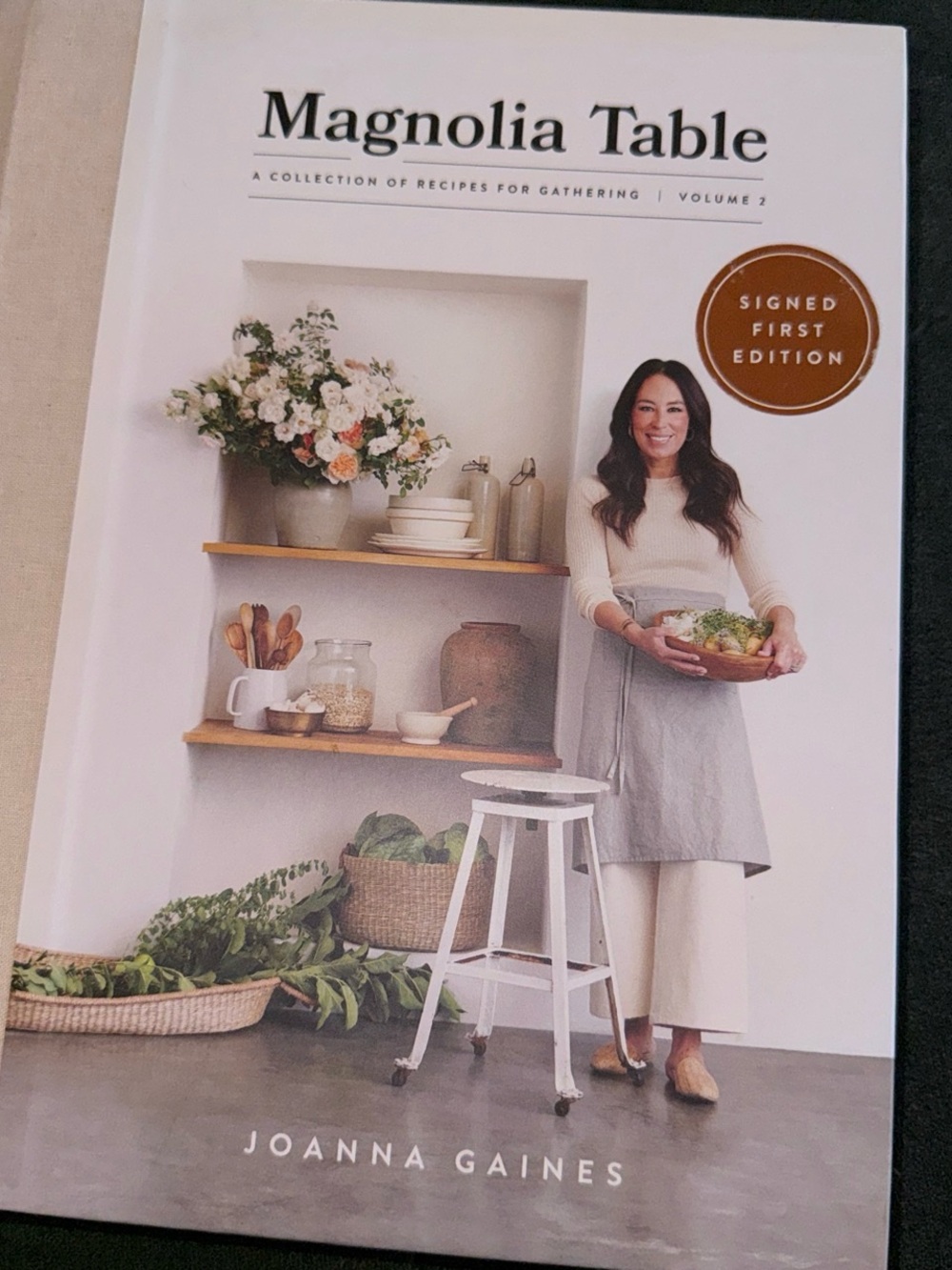 Magnolia Table Cookbook by Magnolia - White Cover with Brown Seal